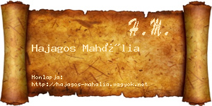 Hajagos Mahália névjegykártya